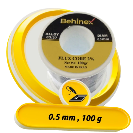 سیم لحیم 0.5 میلی‌ متر 100 گرم بهینکس Behinex