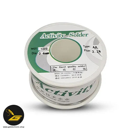 سیم لحیم 0.4 میلی متر 100 گرمی اکتیویتی ACTIVITY سیم لحیم 0.4 میلی متر 100 گرمی اکتیویتی ACTIVITY