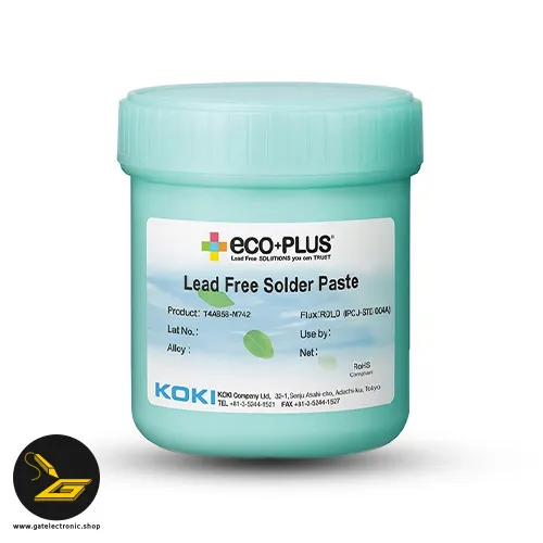 koki tin paste (KOKI) with low melting temperature of 138 degrees, model T4AB58-M742 gatelectronic.shop خمیر قلع کوکی (KOKI) با دمای ذوب پایین 138 درجه مدل T4AB58-M742 (gatelectronic.shop)