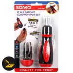 ست پیچ گوشتی جغجغه‌ای 12 عددی سومو مدل SOMO SM-800